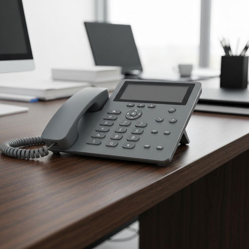 Modern VOIP Phone System in Office